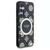 Guess 4G tok MagSafe Background Gold Electroplated Peony Pattern Samsung Galaxy S25 készülékhez fekete