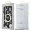 Guess 4G tok MagSafe Background Gold Electroplated Peony Pattern Samsung Galaxy S25 készülékhez fekete