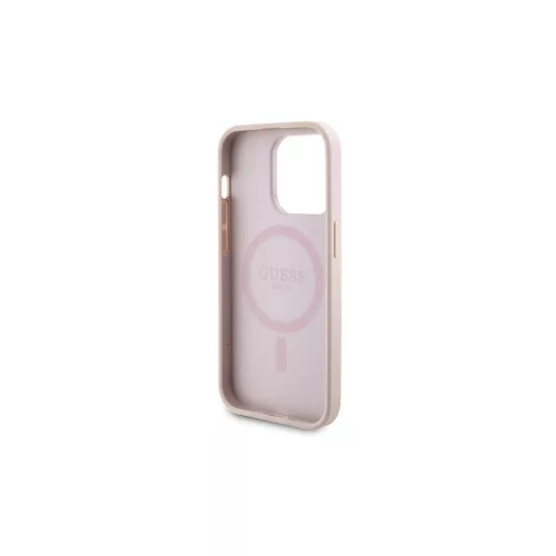 Guess GUBPM5P15L4GEMGP szett iPhone 15 Pro 6,1" készülékhez keménytok és 5000 mAh MagSafe powerbank 4G rózsaszín