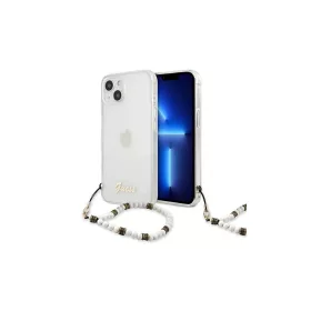   Guess GUHCP13SKPSWH iPhone 13 mini 5,4" készülékhez átlátszó kemény tok fehér gyöngy