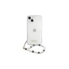 Guess GUHCP13SKPSWH iPhone 13 mini 5,4" készülékhez átlátszó kemény tok fehér gyöngy