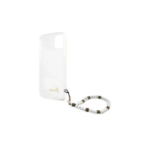 Guess GUHCP13SKPSWH iPhone 13 mini 5,4" készülékhez átlátszó kemény tok fehér gyöngy