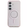 Guess Rhinestones Printed Classic Logo MagSafe tok Samsung Galaxy S25 készülékhez rózsaszín