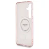 Guess Rhinestones Printed Classic Logo MagSafe tok Samsung Galaxy S25 készülékhez rózsaszín