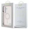 Guess Rhinestones Printed Classic Logo MagSafe tok Samsung Galaxy S25 készülékhez rózsaszín