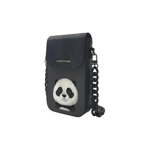 Nimmy 3in1 Set telefon táska, pénztárca és kereső tok Big Eyed Pet 2.0 Panda fekete