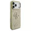 Guess Fixed Glitter Big 4G Metal Frame tok iPhone 17 Pro Max készülékhez arany