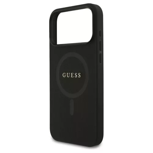Guess Saffiano Classic Logo MagSafe tok iPhone 17 Pro Max készülékhez fekete