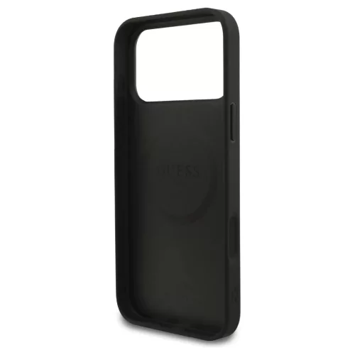 Guess Saffiano Classic Logo MagSafe tok iPhone 17 Pro Max készülékhez fekete