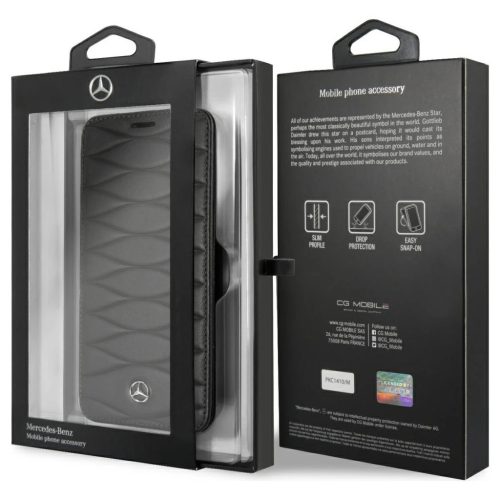 Mercedes MEFLBKS8LWHCLBK könyvtok Samsung Galaxy S8 Plus G955 készülékhez fekete