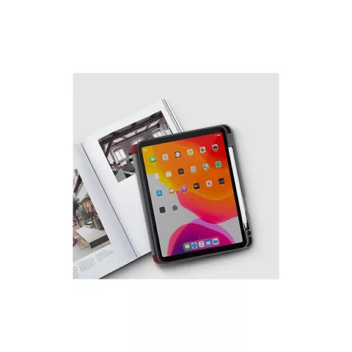 UNIQ Transforma Rigor tok iPad Air 10,9 (2020) készülékhez, antimikrobiális, korallpiros