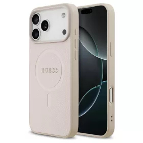   Guess Saffiano Classic Logo MagSafe tok iPhone 17 Pro Max készülékhez rózsaszín