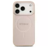 Guess Saffiano Classic Logo MagSafe tok iPhone 17 Pro készülékhez rózsaszín