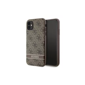   Guess GUHCN61P4SNW iPhone 11 / Xr készülékhez hárdtok 4G Stripe barna