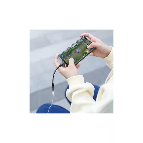USAMS AU16 USB-C adapter - jack 3.5mm DAC SJ599YPTC01 (US-SJ599) fekete