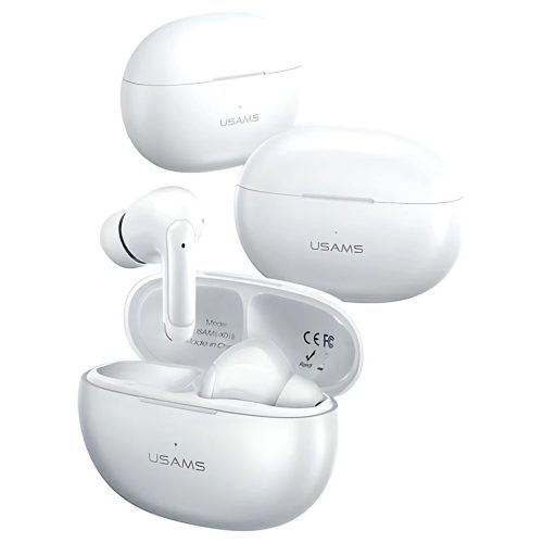 USAMS Bluetooth 5.3 vezeték nélküli fejhallgató TWSX-Don Series Dual mic ENC fehér/fehér BHUXD02