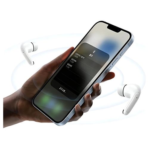 USAMS Bluetooth 5.3 vezeték nélküli fejhallgató TWSX-Don Series Dual mic ENC fehér/fehér BHUXD02