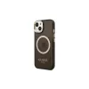 Guess GUHMP14MHTCMK iPhone 14 Plus / 15 Plus 6.7" készülékhez kemény tok Gold Outline Translucent Mag fekete