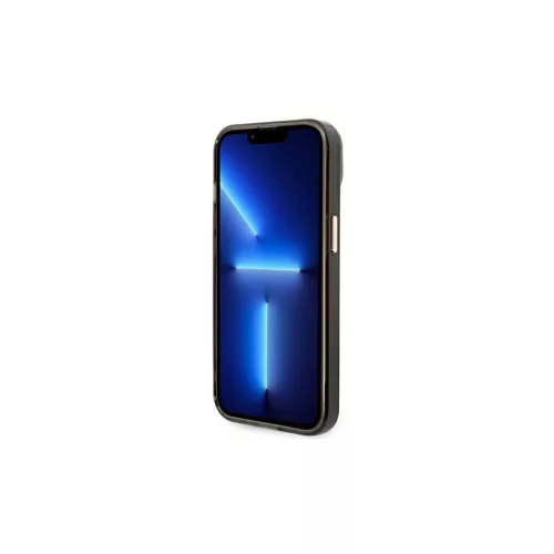 Guess GUHMP14MHTCMK iPhone 14 Plus / 15 Plus 6.7" készülékhez kemény tok Gold Outline Translucent Mag fekete