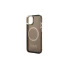 Guess GUHMP14MHTCMK iPhone 14 Plus / 15 Plus 6.7" készülékhez kemény tok Gold Outline Translucent Mag fekete