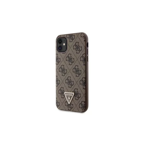Guess GUHCN61P4TDSCPW iPhone 11 / Xr készülékhez 6.1" kemény tok Crossbody 4G Metal Logo barna