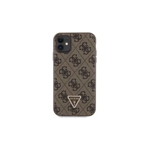 Guess GUHCN61P4TDSCPW iPhone 11 / Xr készülékhez 6.1" kemény tok Crossbody 4G Metal Logo barna
