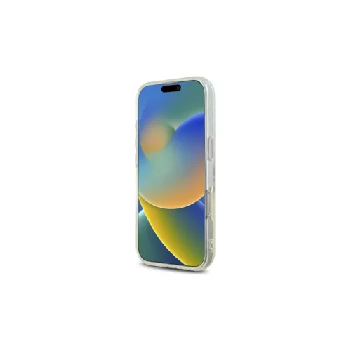 Guess iPhone 16 Pro 6.3" keménytok készülékhez IML Heart átlátszó