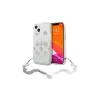 Guess GUHCP13SKSPESI iPhone 13 mini készülékhez 5,4" keménytok ezüst Peony Chain Collection