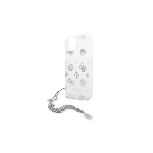 Guess GUHCP13SKSPESI iPhone 13 mini készülékhez 5,4" keménytok ezüst Peony Chain Collection