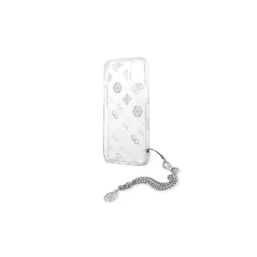 Guess GUHCP13SKSPESI iPhone 13 mini készülékhez 5,4" keménytok ezüst Peony Chain Collection