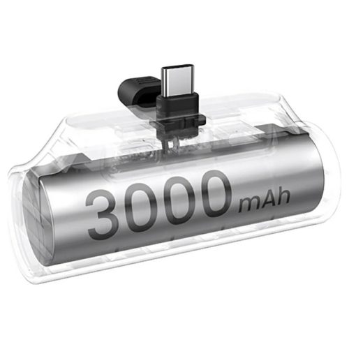 USAMS PB79 Mini Tail Plug hordozható külső akkumulátor 3000mAh USB-C bézs