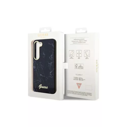Guess GUHCS23MPCUMAK S916 keménytok Samsung Galaxy S23+ készülékhez Marble fekete