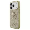 Guess Fixed Glitter Big 4G Metal Frame tok iPhone 17 Pro készülékhez arany