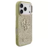 Guess Fixed Glitter Big 4G Metal Frame tok iPhone 17 Pro készülékhez arany