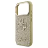 Guess Fixed Glitter Big 4G Metal Frame tok iPhone 17 Pro készülékhez arany