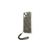 Guess GUOHCP14MH4STW 4G Print Strap keménytok iPhone 14 Plus/15 Plus 6,7" készülékhez barna