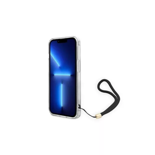 Guess GUOHCP14MH4STW 4G Print Strap keménytok iPhone 14 Plus/15 Plus 6,7" készülékhez barna