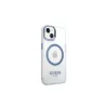 Guess GUHMP14MHTRMB iPhone 14 Plus / 15 Plus készülékhez 6.7" kemény tok Metal Outline Magsafe kék