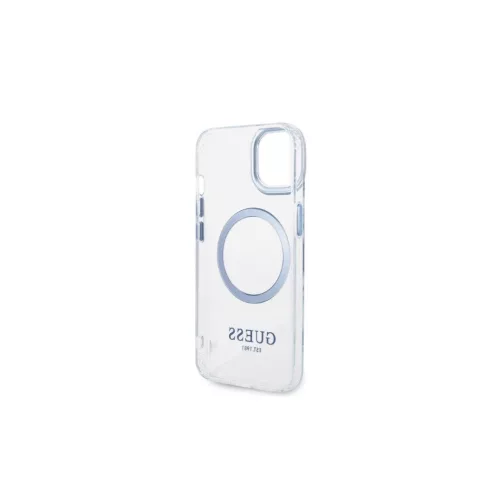 Guess GUHMP14MHTRMB iPhone 14 Plus / 15 Plus készülékhez 6.7" kemény tok Metal Outline Magsafe kék