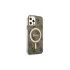 Guess Set GUBPP12MH4EACSW Case+ Charger – iPhone 12/12 Pro készülékhez, kemény tok, töltő, 4G Print, MagSafe, barna