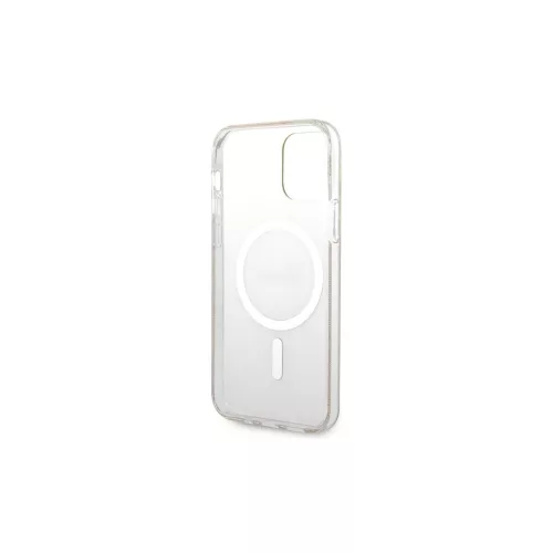 Guess Set GUBPP12MH4EACSW Case+ Charger – iPhone 12/12 Pro készülékhez, kemény tok, töltő, 4G Print, MagSafe, barna
