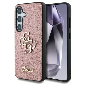   Tok Guess Fixed Glitter Big 4G Metal Logo Samsung Galaxy S25 készülékhez rózsaszín