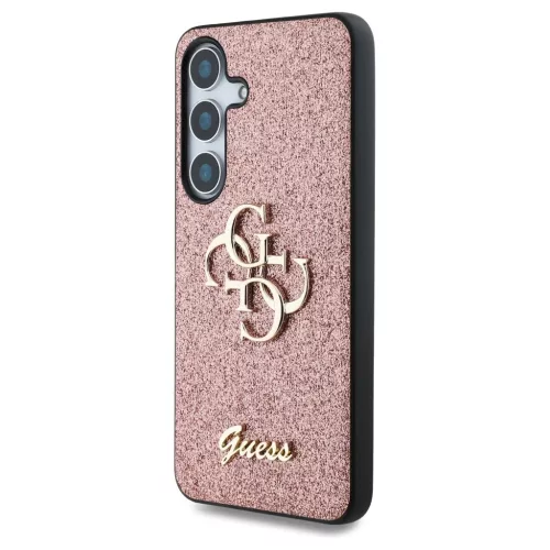 Tok Guess Fixed Glitter Big 4G Metal Logo Samsung Galaxy S25 készülékhez rózsaszín