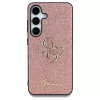 Tok Guess Fixed Glitter Big 4G Metal Logo Samsung Galaxy S25 készülékhez rózsaszín