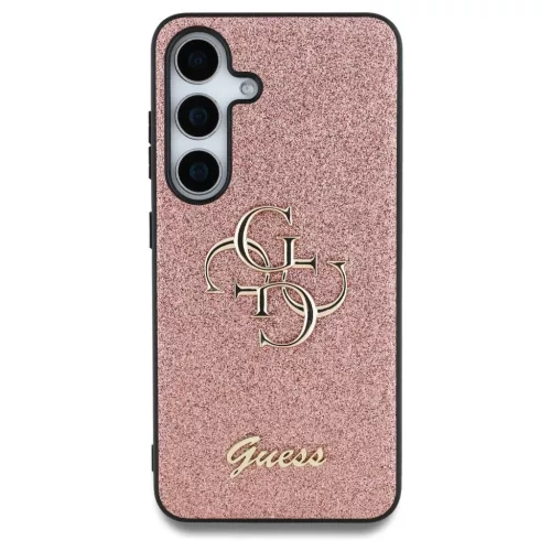 Tok Guess Fixed Glitter Big 4G Metal Logo Samsung Galaxy S25 készülékhez rózsaszín