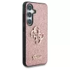 Tok Guess Fixed Glitter Big 4G Metal Logo Samsung Galaxy S25 készülékhez rózsaszín