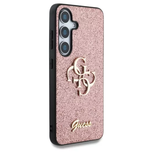 Tok Guess Fixed Glitter Big 4G Metal Logo Samsung Galaxy S25 készülékhez rózsaszín