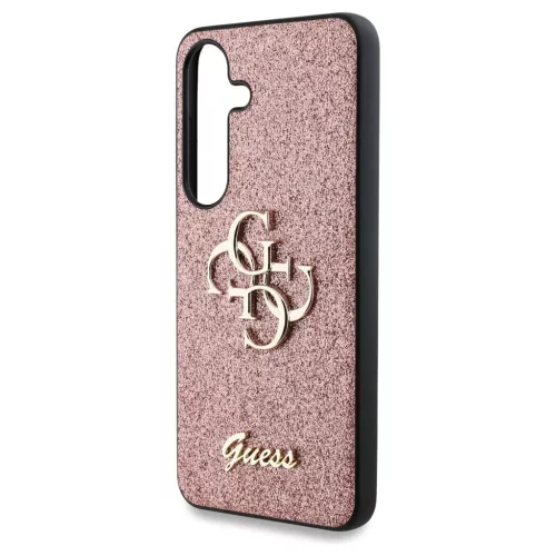 Tok Guess Fixed Glitter Big 4G Metal Logo Samsung Galaxy S25 készülékhez rózsaszín