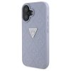 Guess Hot Stamp 4G Pattern Triangle Metal Logo tok iPhone 16 készülékhez lila