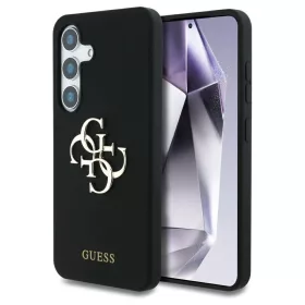   Guess szilikon tok Samsung Galaxy S25 készülékhez – Big 4G Logo Bottom Script, fekete